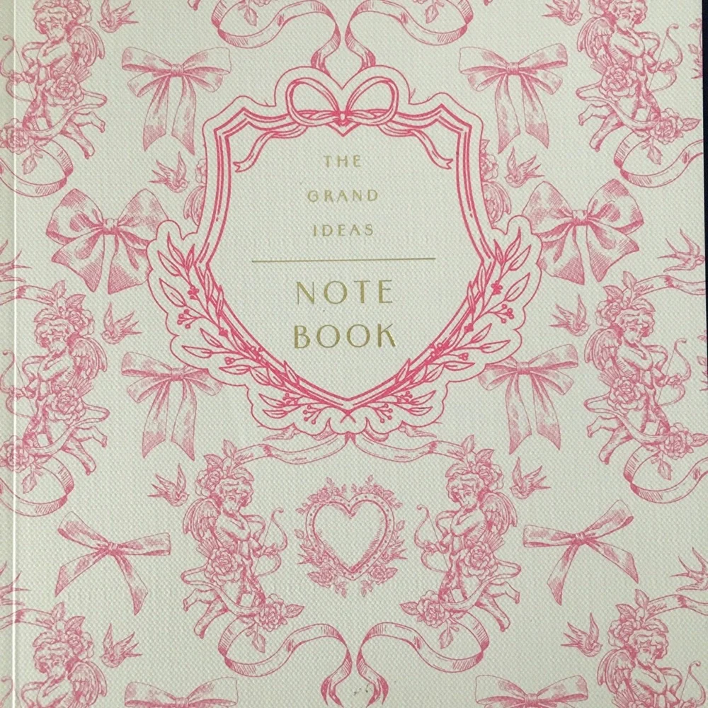 Coquette Cherub Bow and Heart Notebook